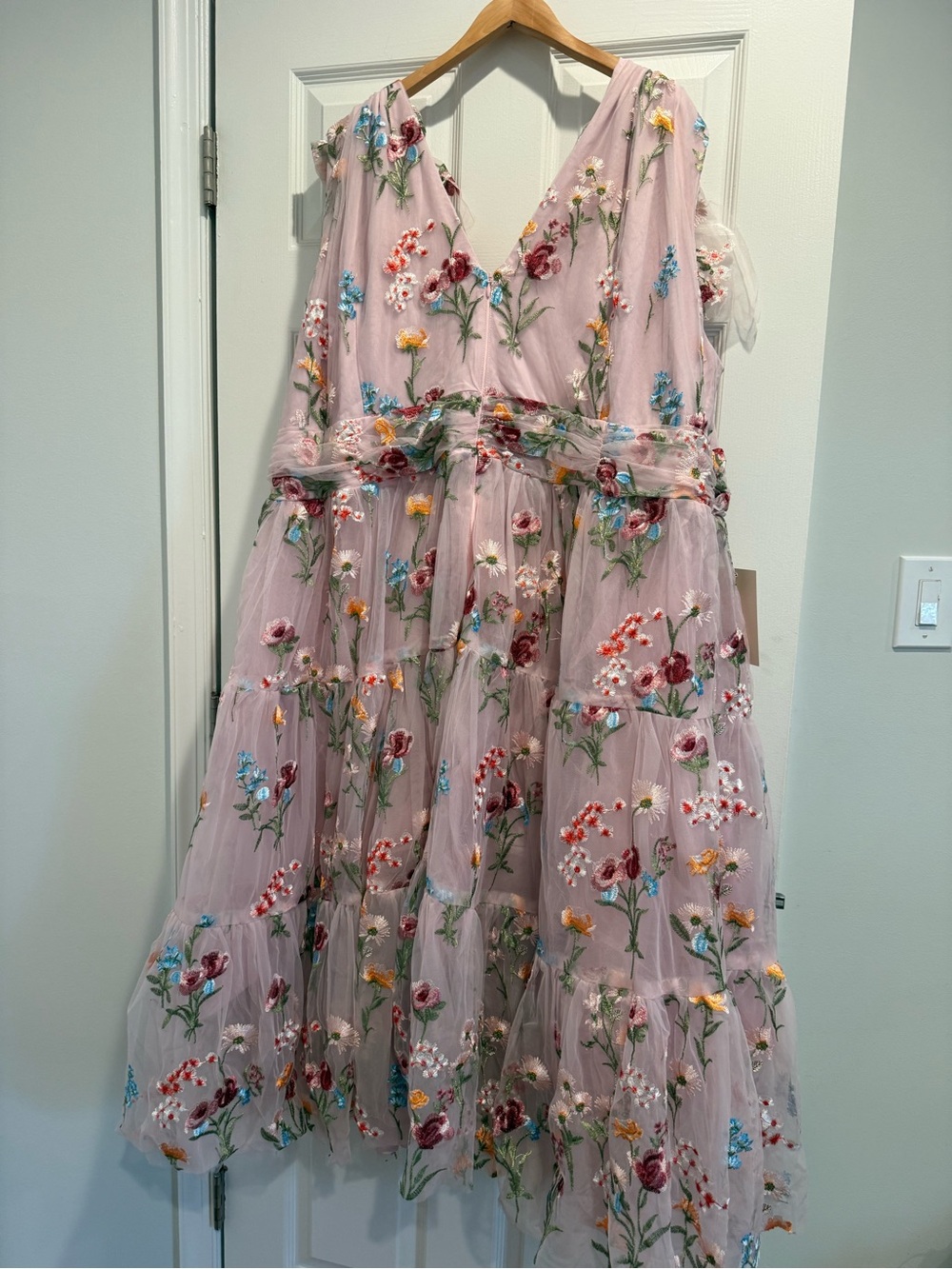 JessaKae Margaret Dress  Embroidered Tulle Midi Dress - Picture 4 of 4